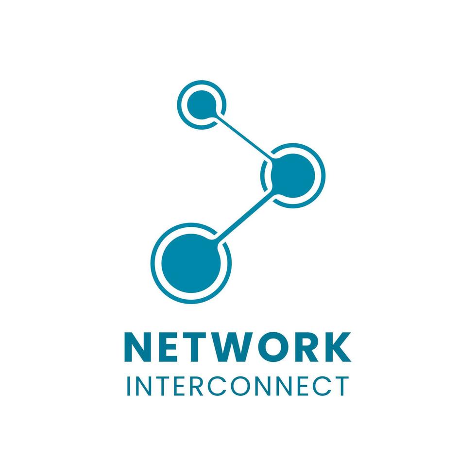 modello di logo per internet con forma di cerchio collegati tra loro vettore