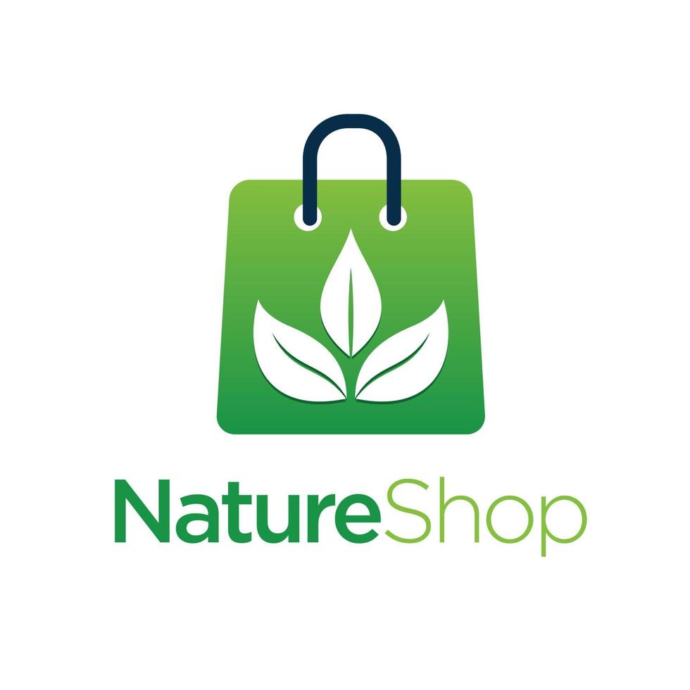 modello di progettazione del logo del negozio di natura, illustrazione vettoriale