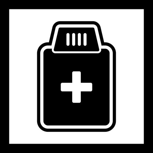 Progettazione dell&#39;icona della bottiglia della medicina vettore