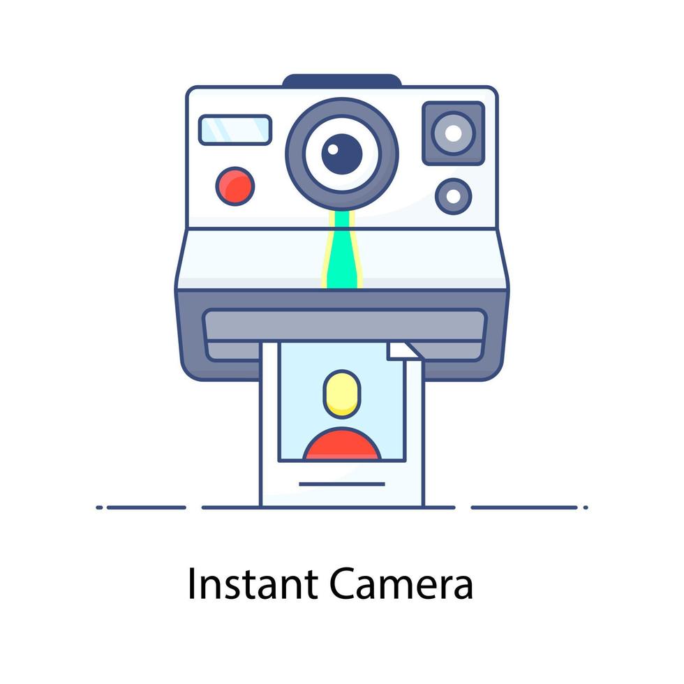 attrezzatura per servizi fotografici in stile icona della fotocamera istantanea vettore