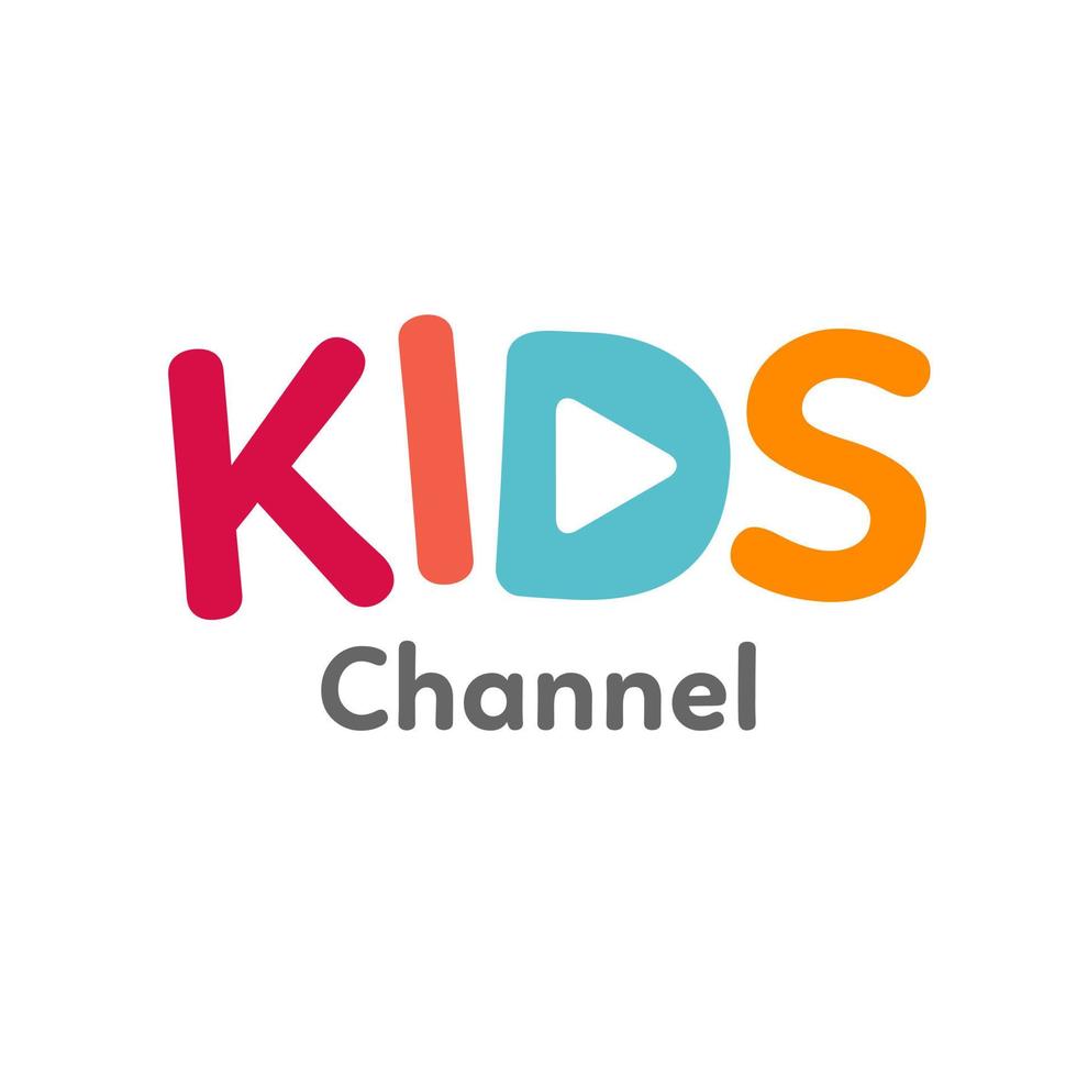logo del canale per bambini vettore