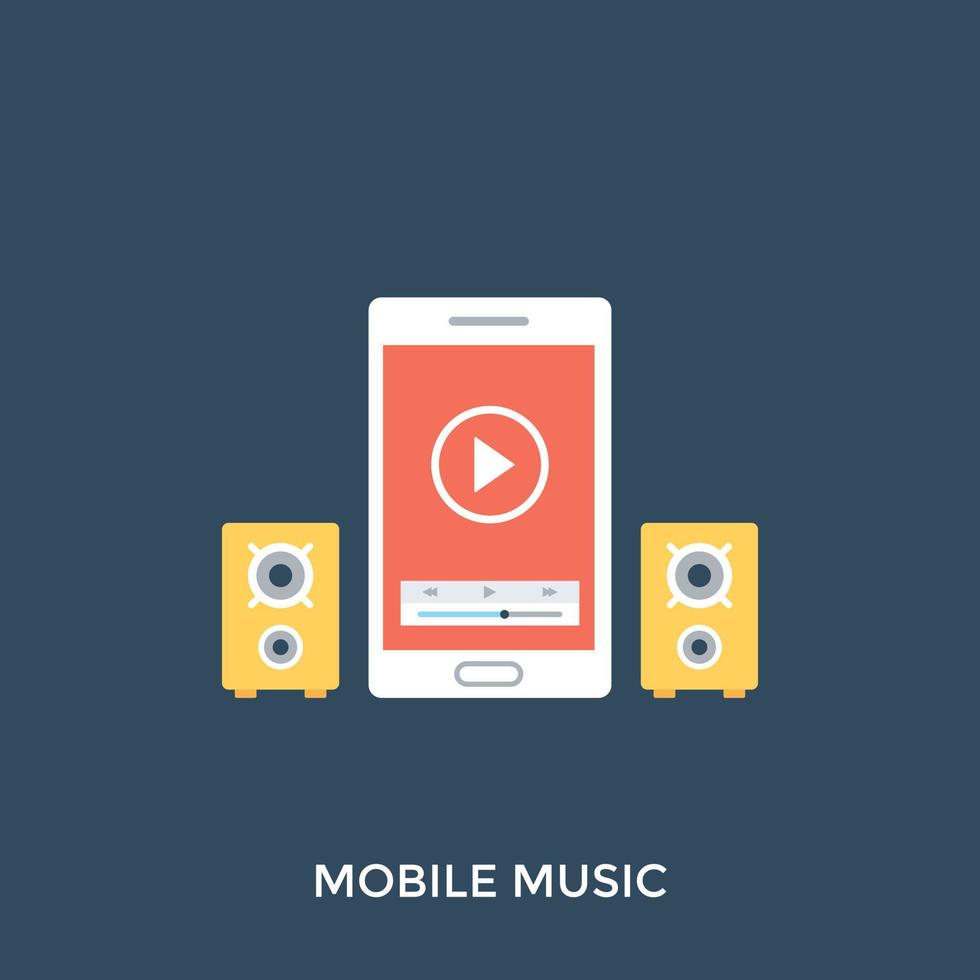 concetti di musica mobile vettore