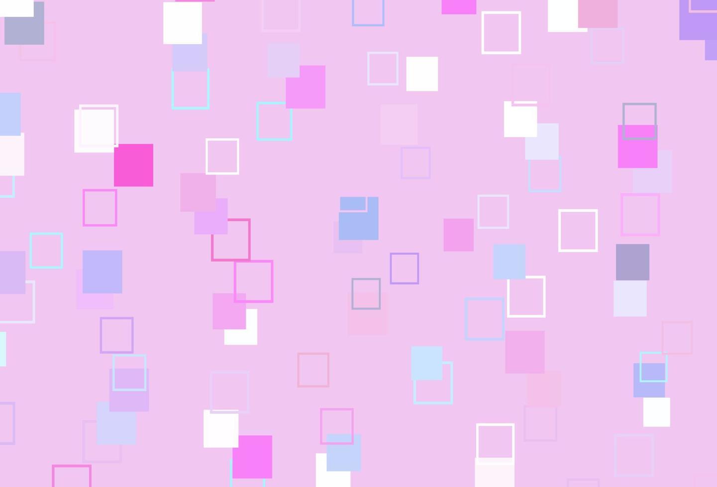 sfondo vettoriale rosa chiaro, blu con linee, rettangoli.