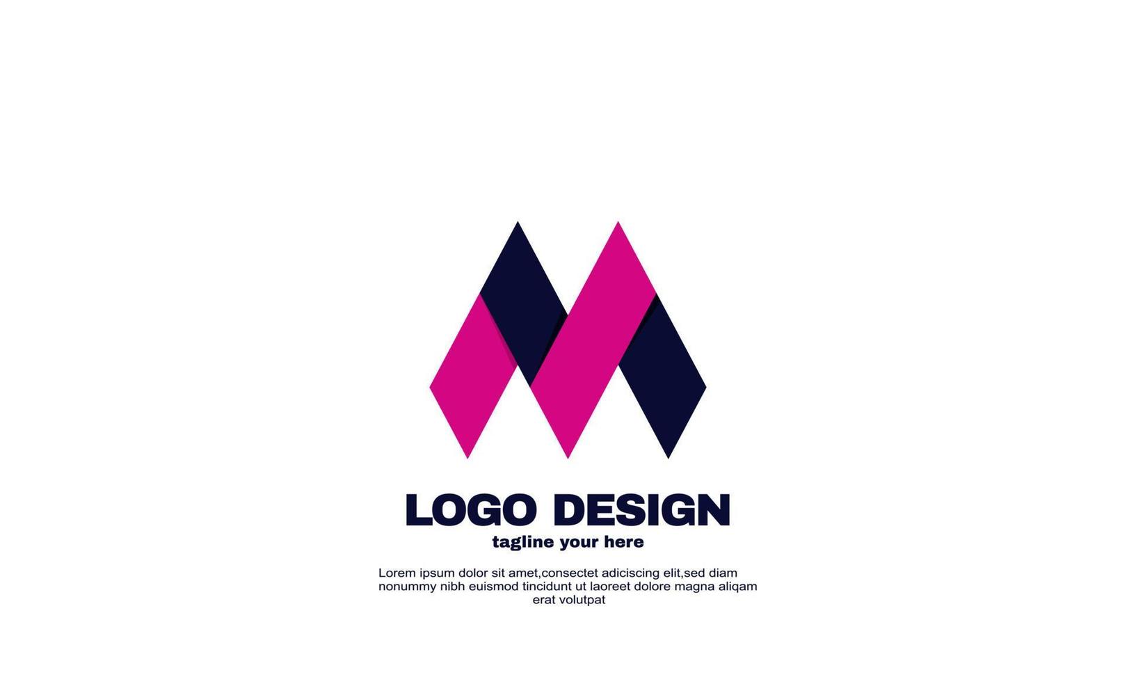 elementi di design grafico vettoriali stock per la tua azienda modello di logo aziendale iniziale m colorato