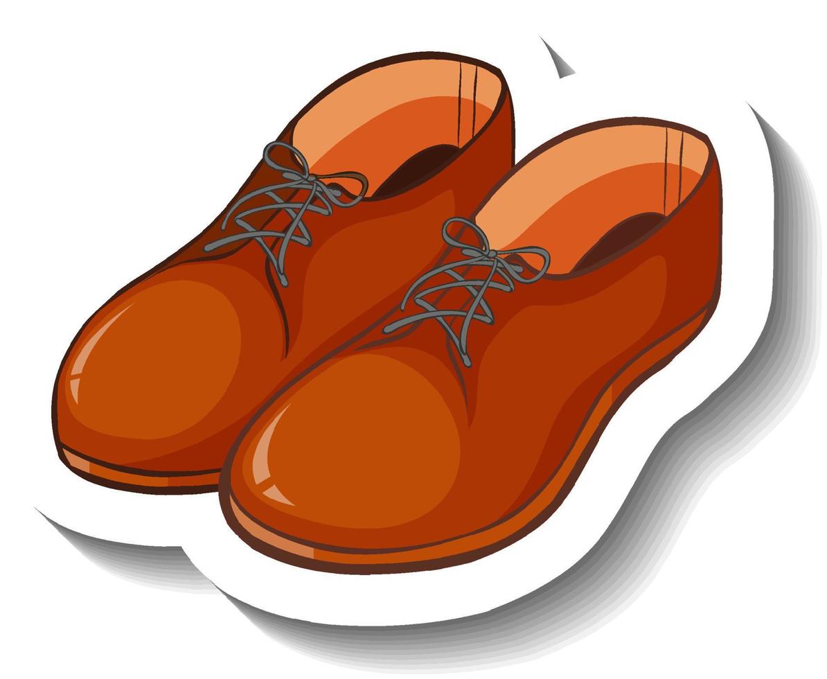 scarpe in pelle vintage marrone vettore