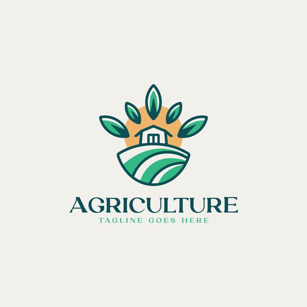 modello di logo del fienile agricolo dell'azienda agricola vettore