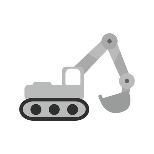 Escavatore Icon Design vettore