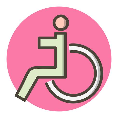Disegno dell&#39;icona per disabili vettore