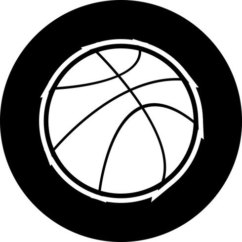 Disegno dell&#39;icona della palla da basket vettore