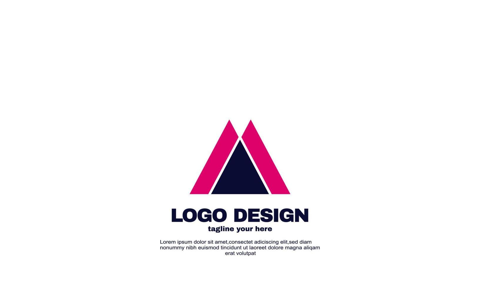 vettore stock creativo business aziendale azienda semplice idea design triangolo logo elemento brand identity design template colorful