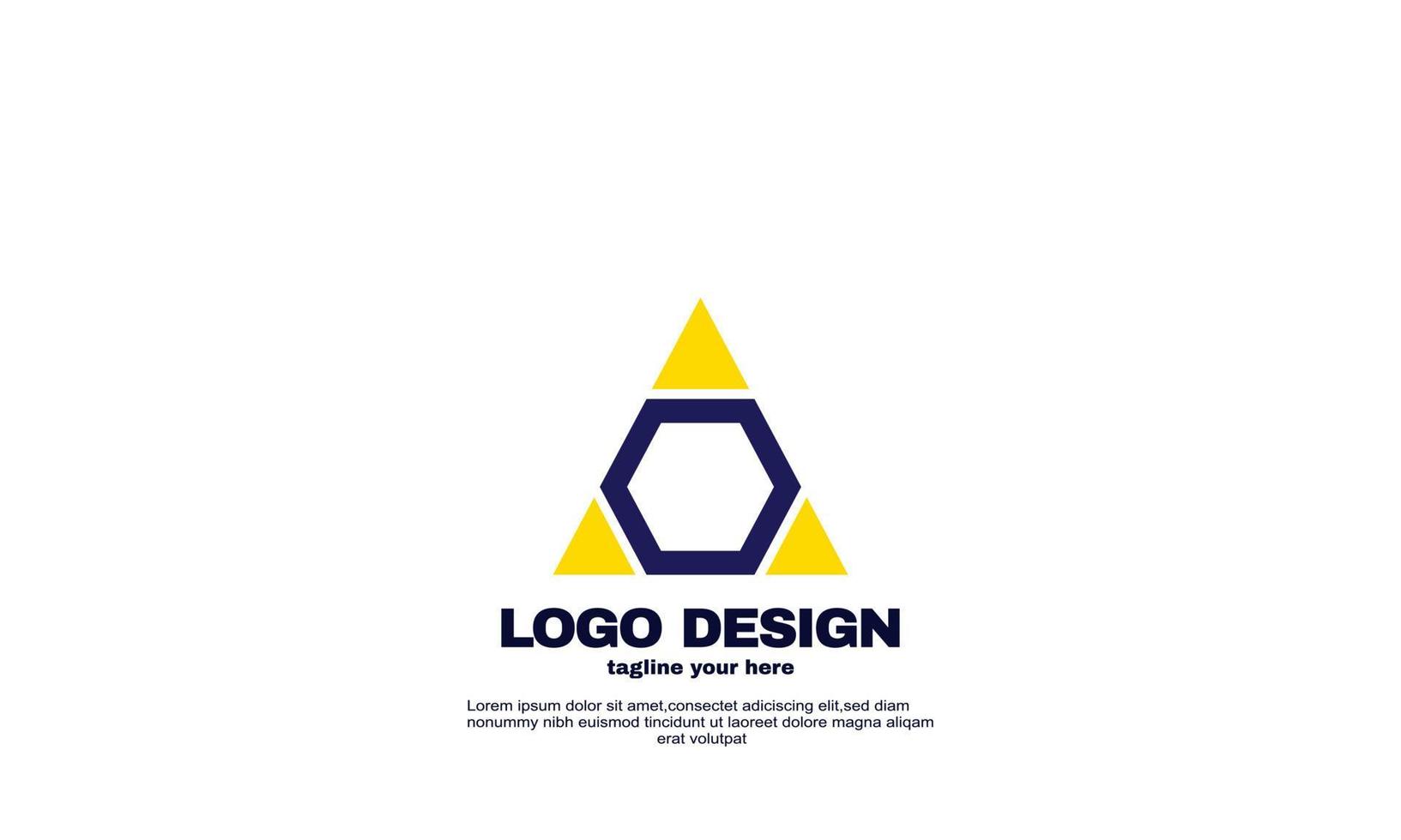 stock creativo azienda aziendale azienda idea semplice design triangolo logo elemento identità del marchio modello di progettazione colorato vettore