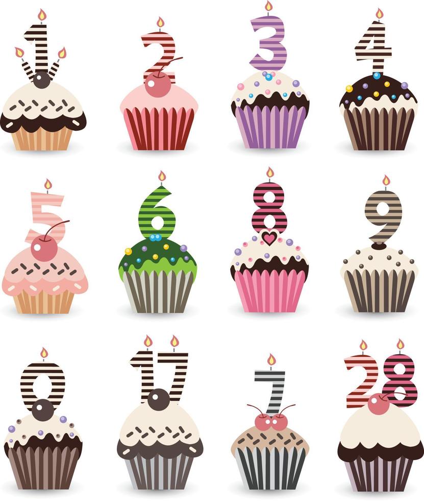 cupcake design illustrazione isolato bianco vettore