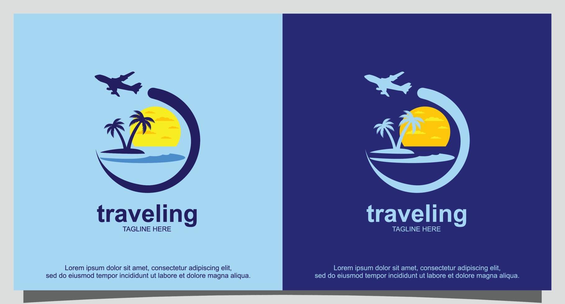 vettore di design del logo di viaggio