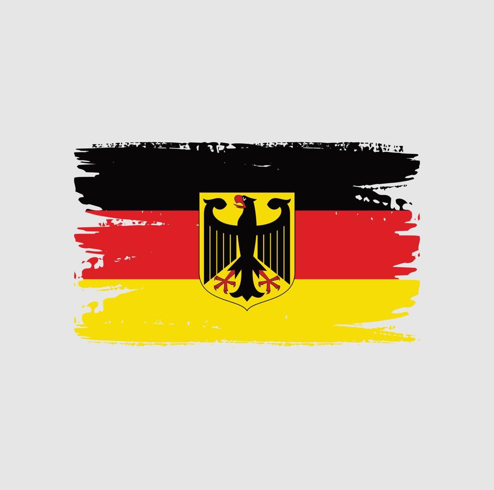 bandiera della germania con stile pennello vettore