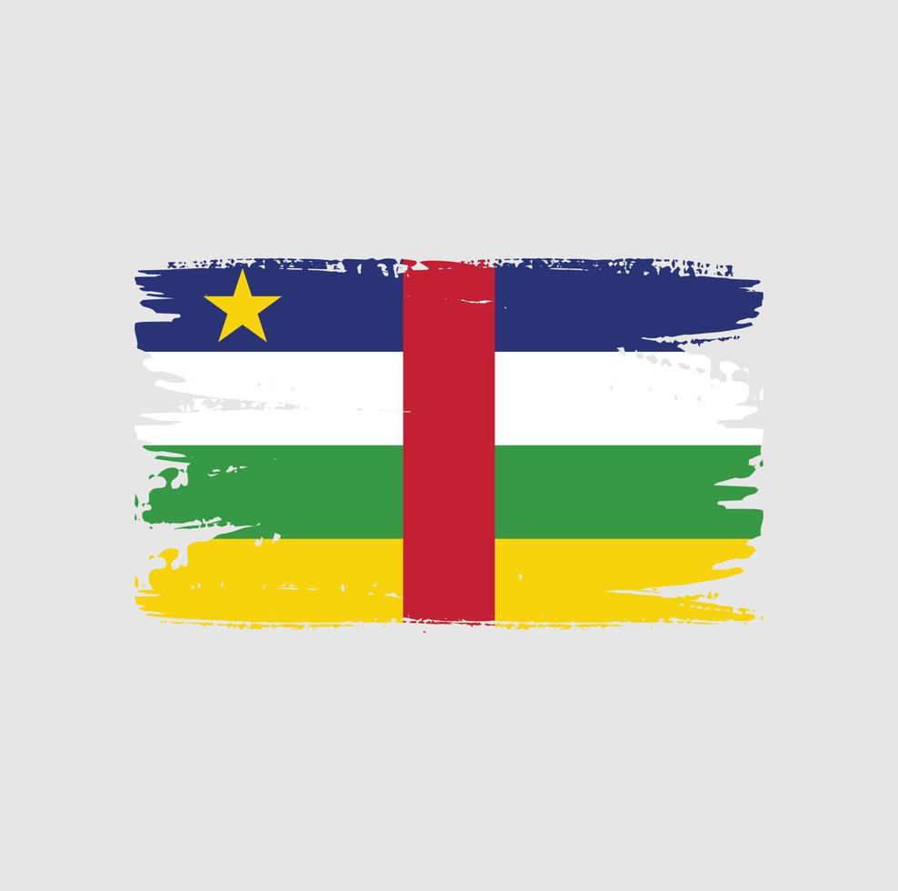 bandiera dell'Africa centrale con stile pennello vettore