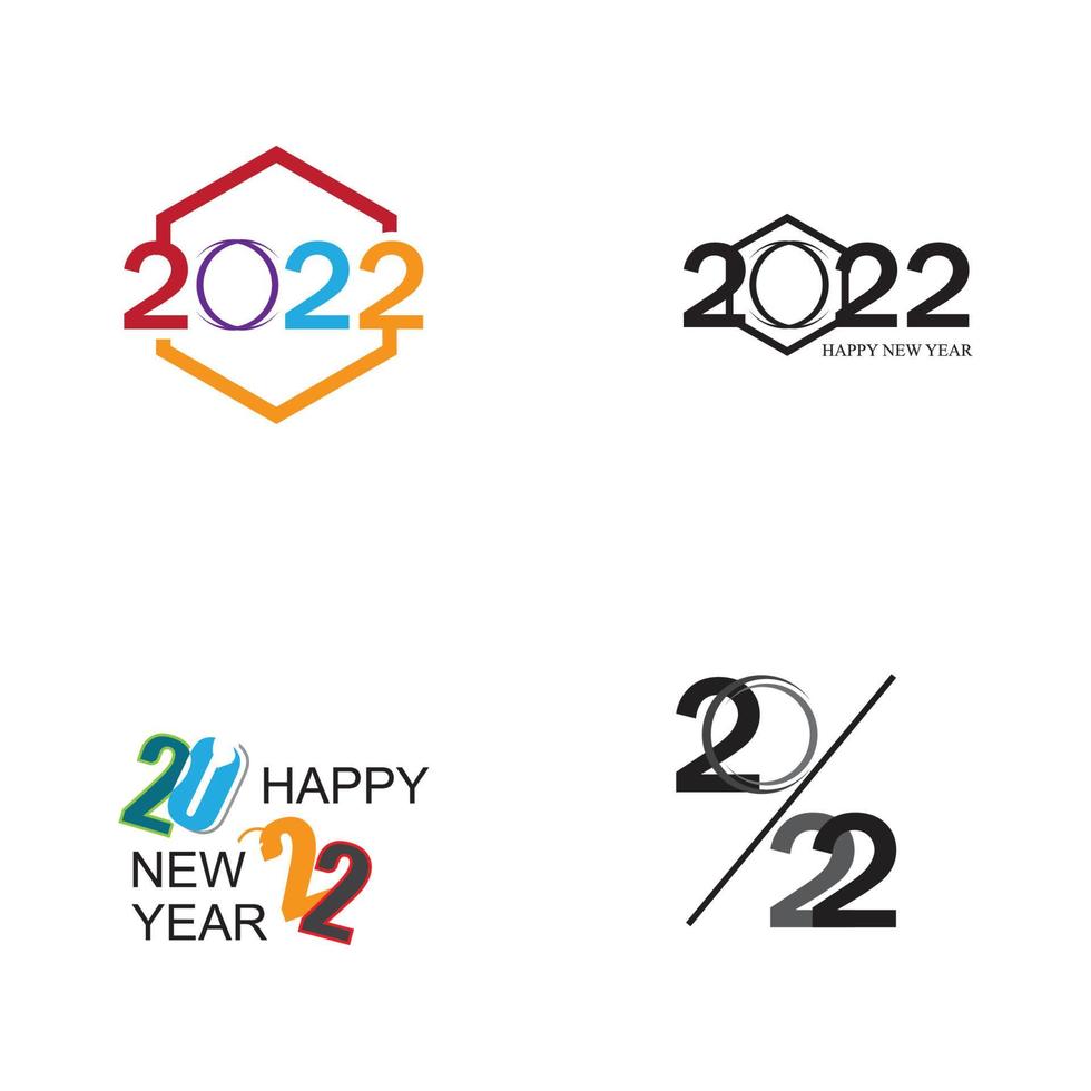 felice anno nuovo 2022 modello di progettazione illustrazione vettoriale
