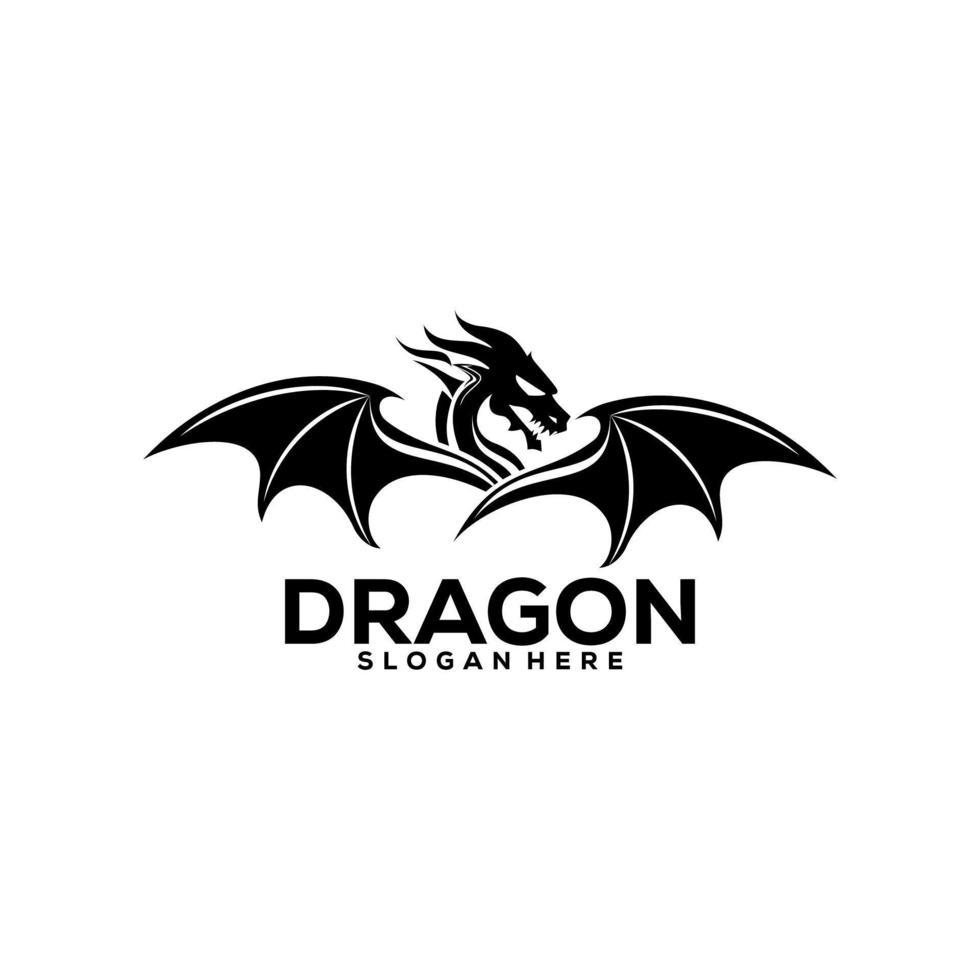 logo del drago, vettore del logo del drago isolato