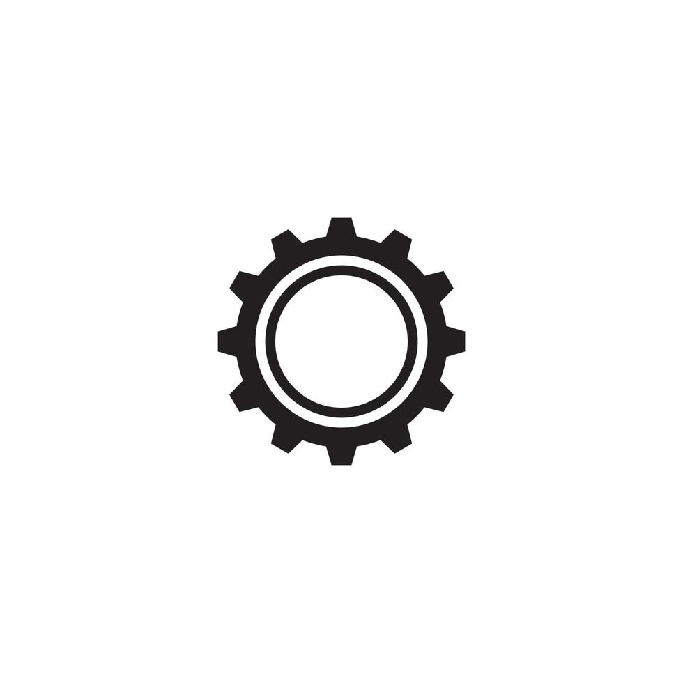 un semplice logo o un'icona a forma di ingranaggio vettore