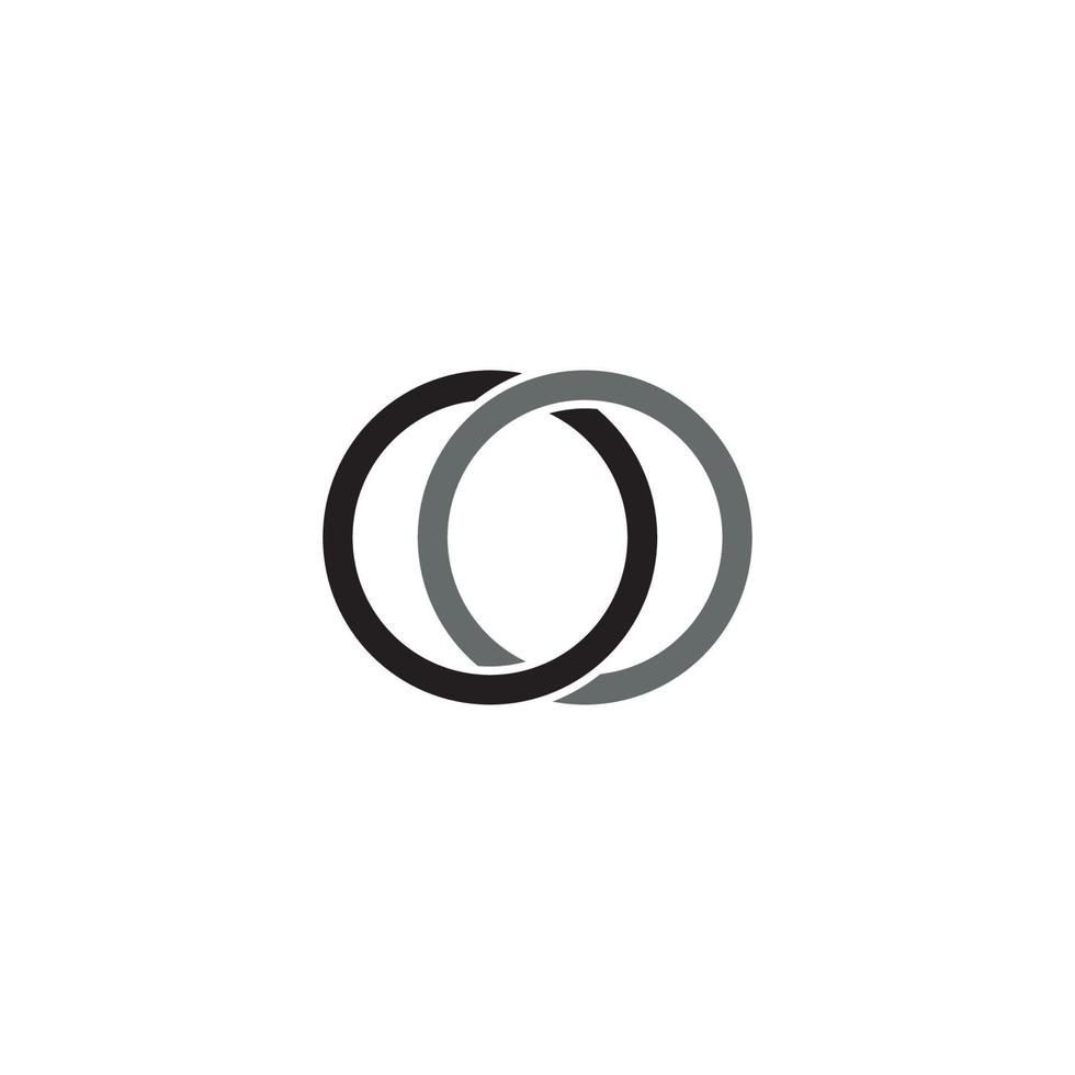 un semplice logo ad anello o un design di icone vettore