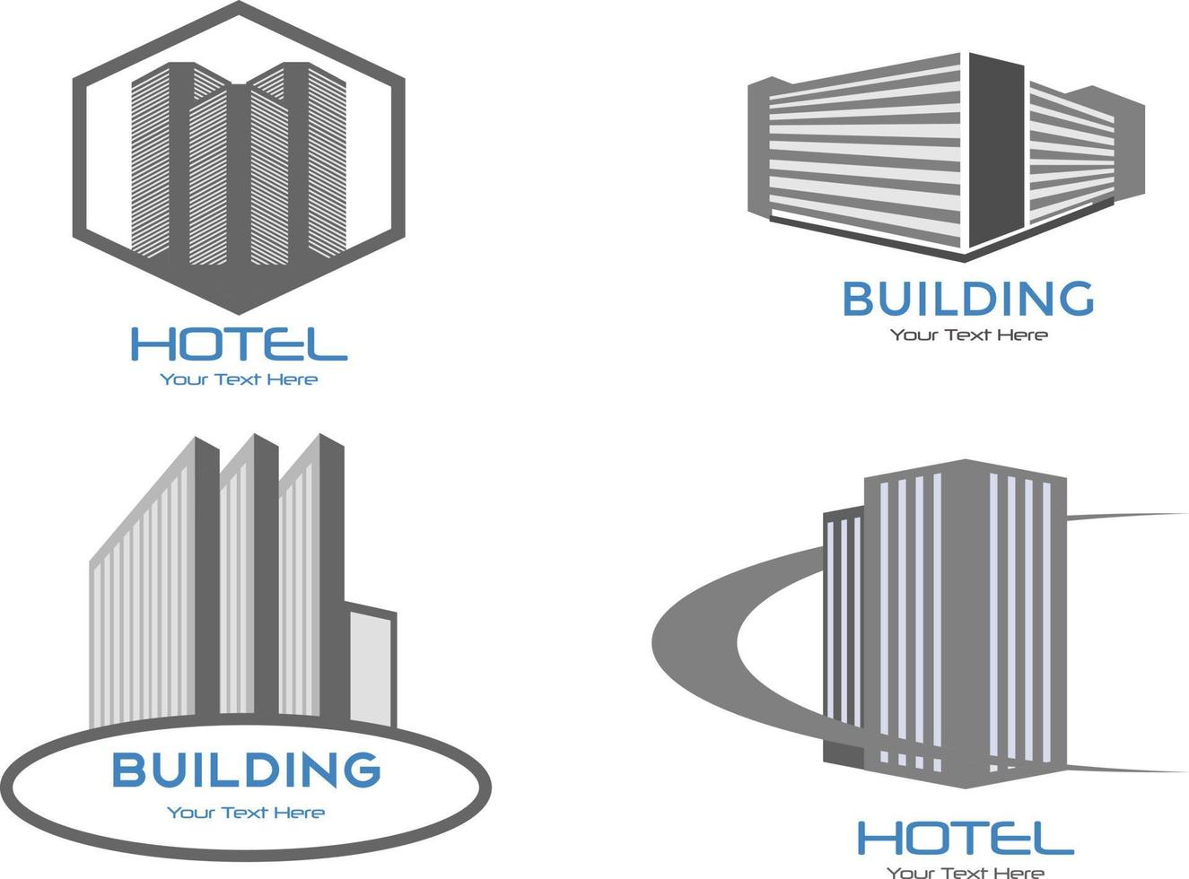 vettore di progettazione del modello di logo di hotel e edificio immobiliare