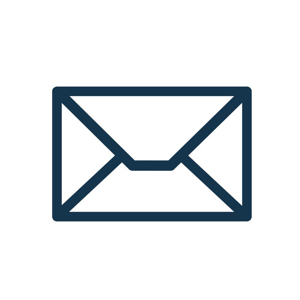 icona della posta elettronica. busta di posta elettronica. simbolo del messaggio, design piatto su sfondo bianco. vettore