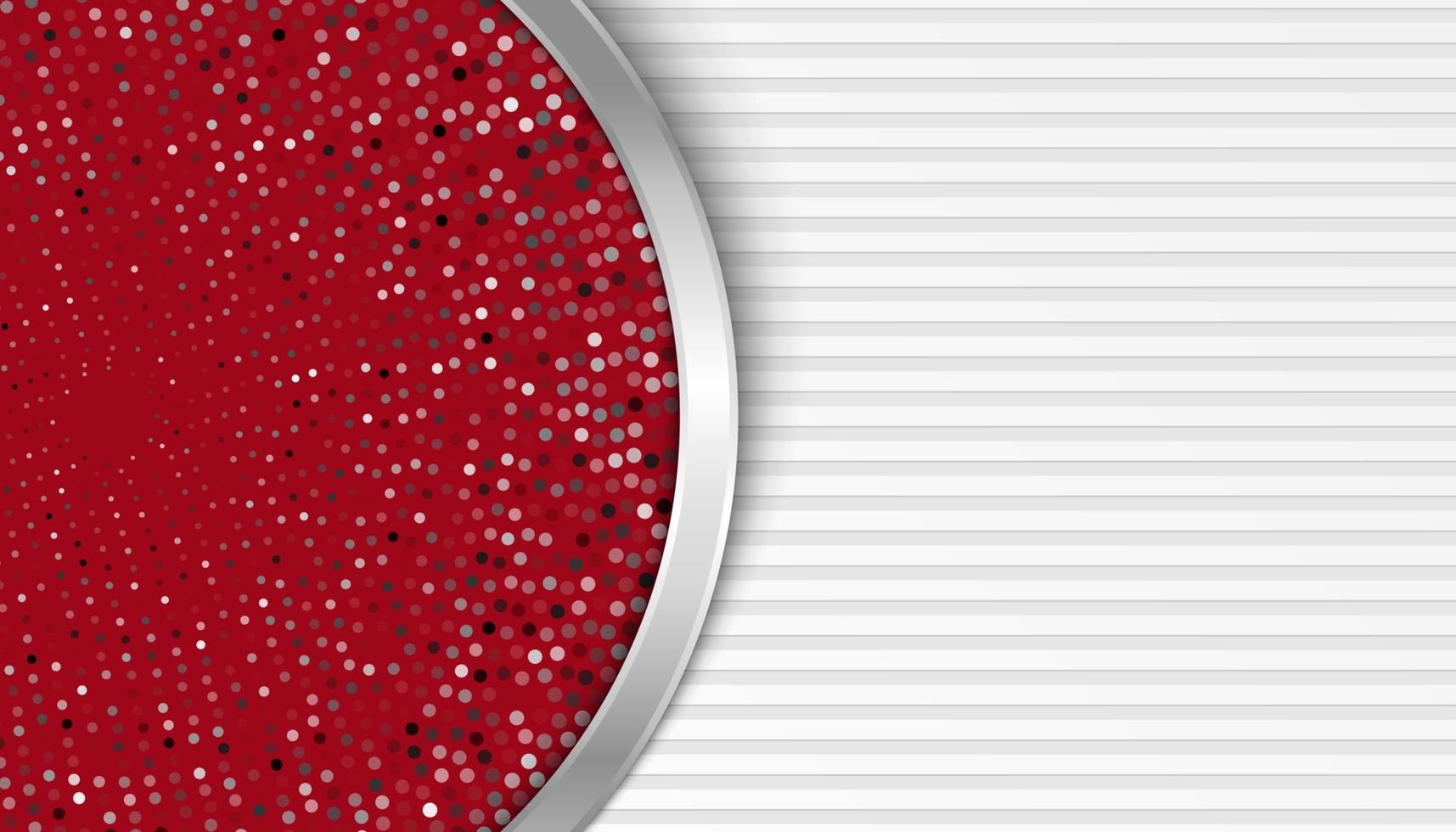 linea astratta argento chiaro con sfondo rosso a strati sovrapposti vettore