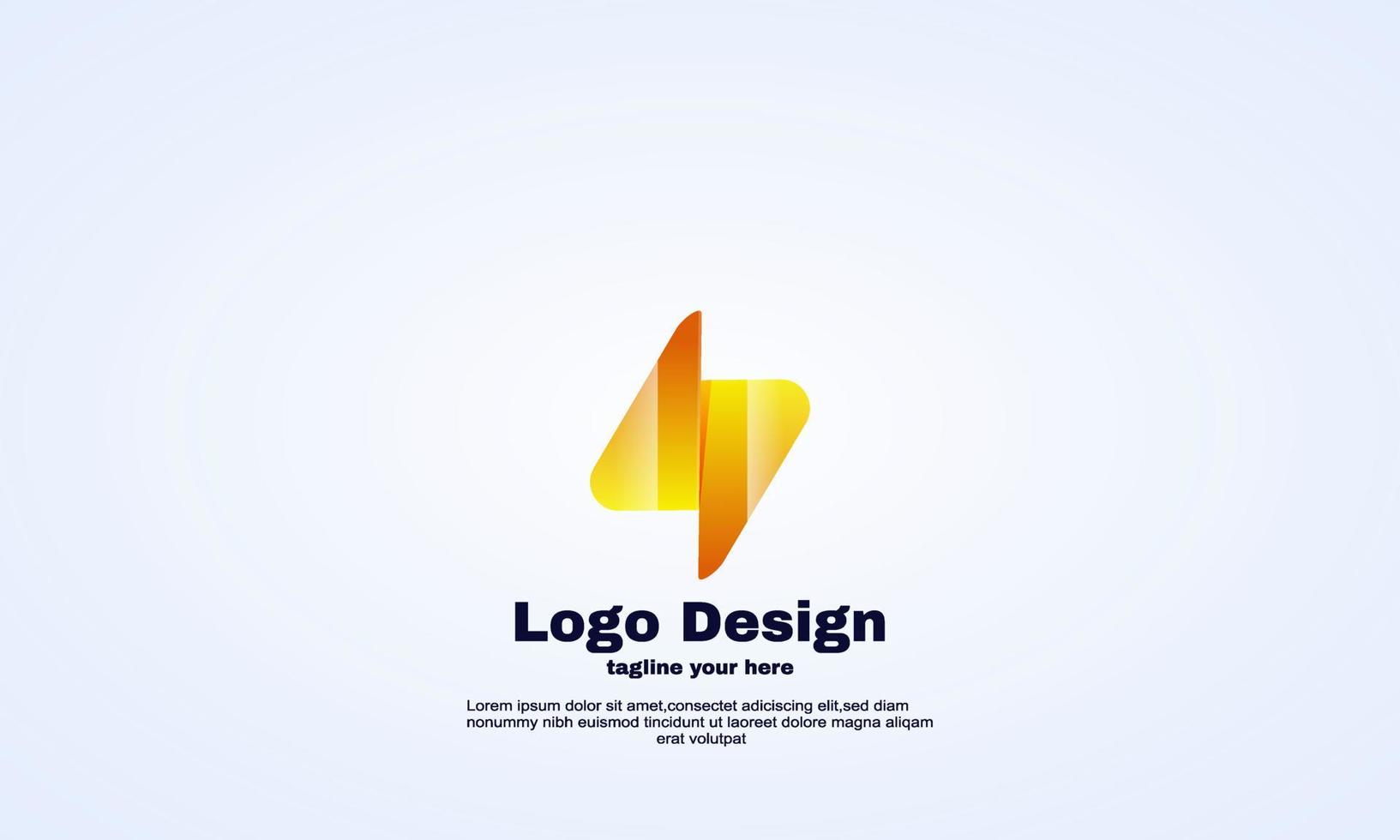 illustrazione vettoriale di design astratto logo flash creativo