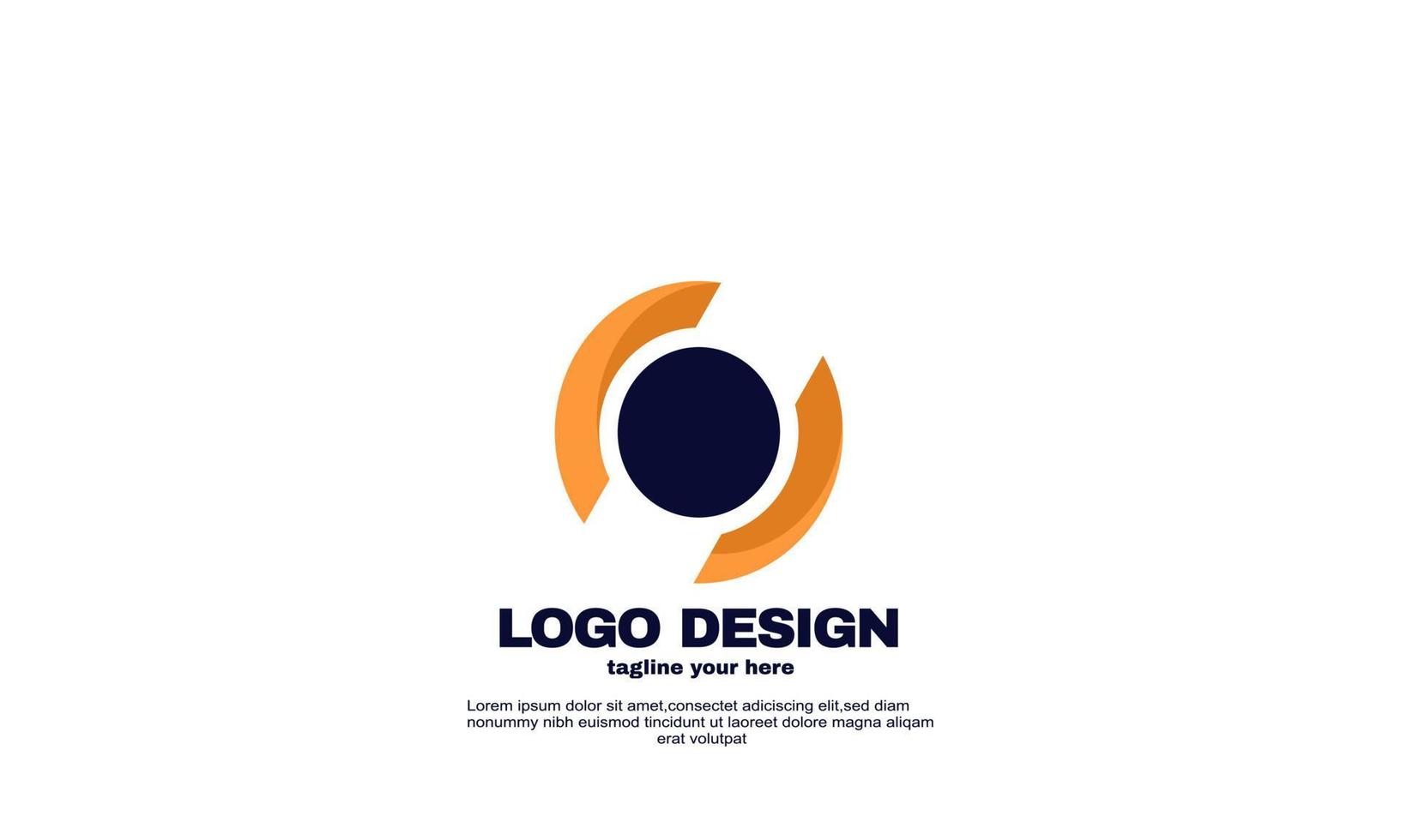 Stock vettore astratto idea creativa miglior logo carino con modello di progettazione di logo aziendale aziendale colorato