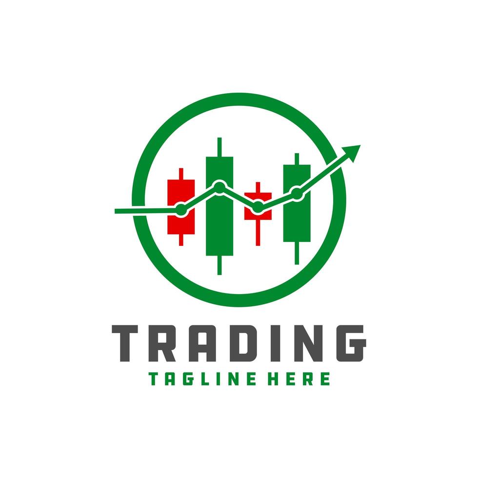 logo grafico di trading digitale vettore