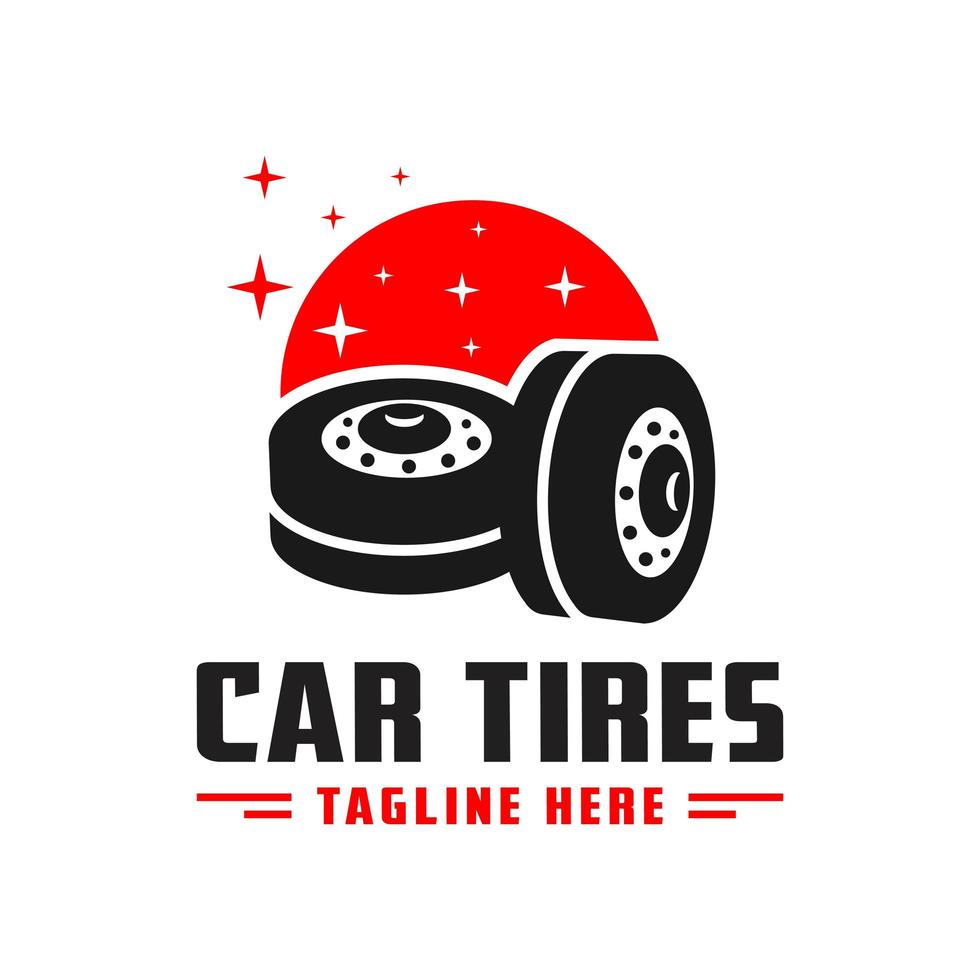 disegno di marchio di illustrazione di pneumatici per auto vettore