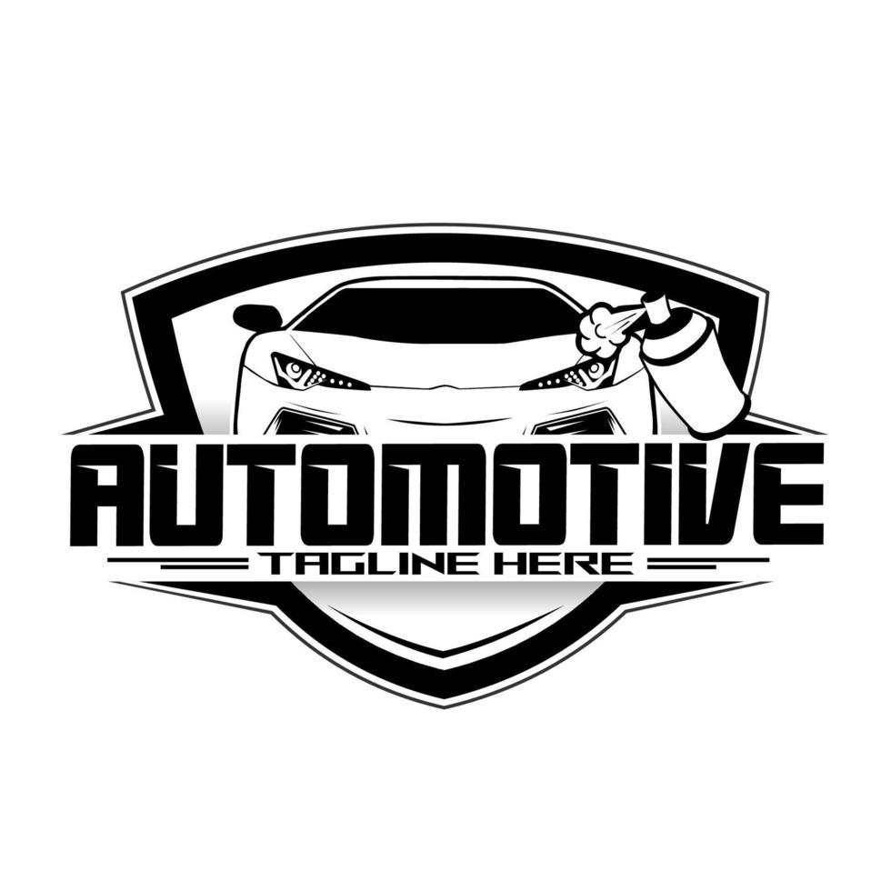 modello di logo per auto sportive, logo perfetto per le attività legate all'industria automobilistica vettore