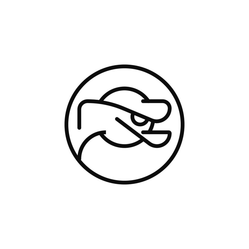 illustrazione vettoriale del logo astratto, forma del viso dei cartoni animati