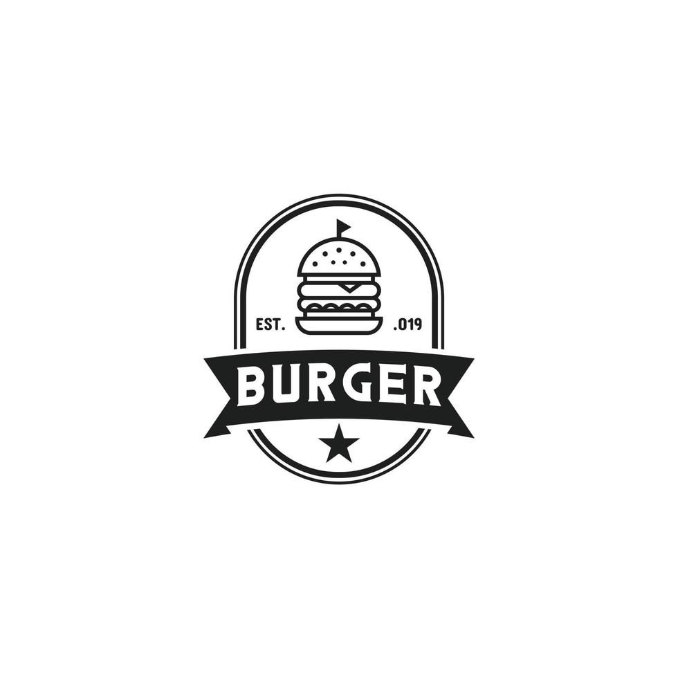 hamburger hamburger grande hamburger, ispirazione per il design del logo del ristorante vettore
