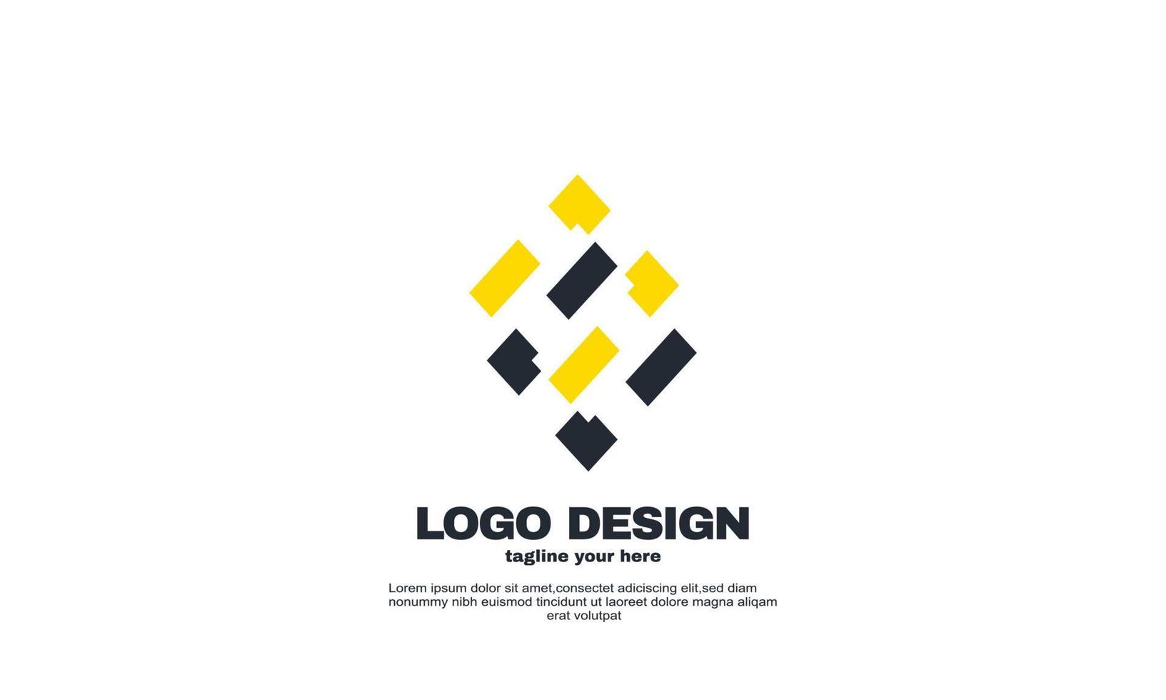 elementi di design vettoriale rettangolo astratto il tuo modello di progettazione logo aziendale aziendale