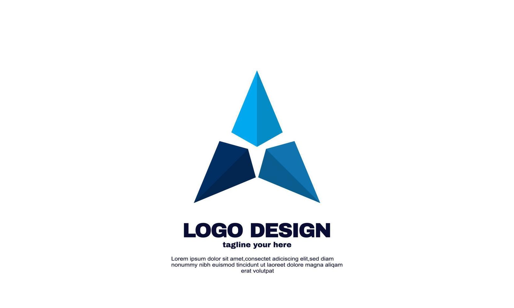 elementi di design vettoriale il logo del triangolo della tua azienda