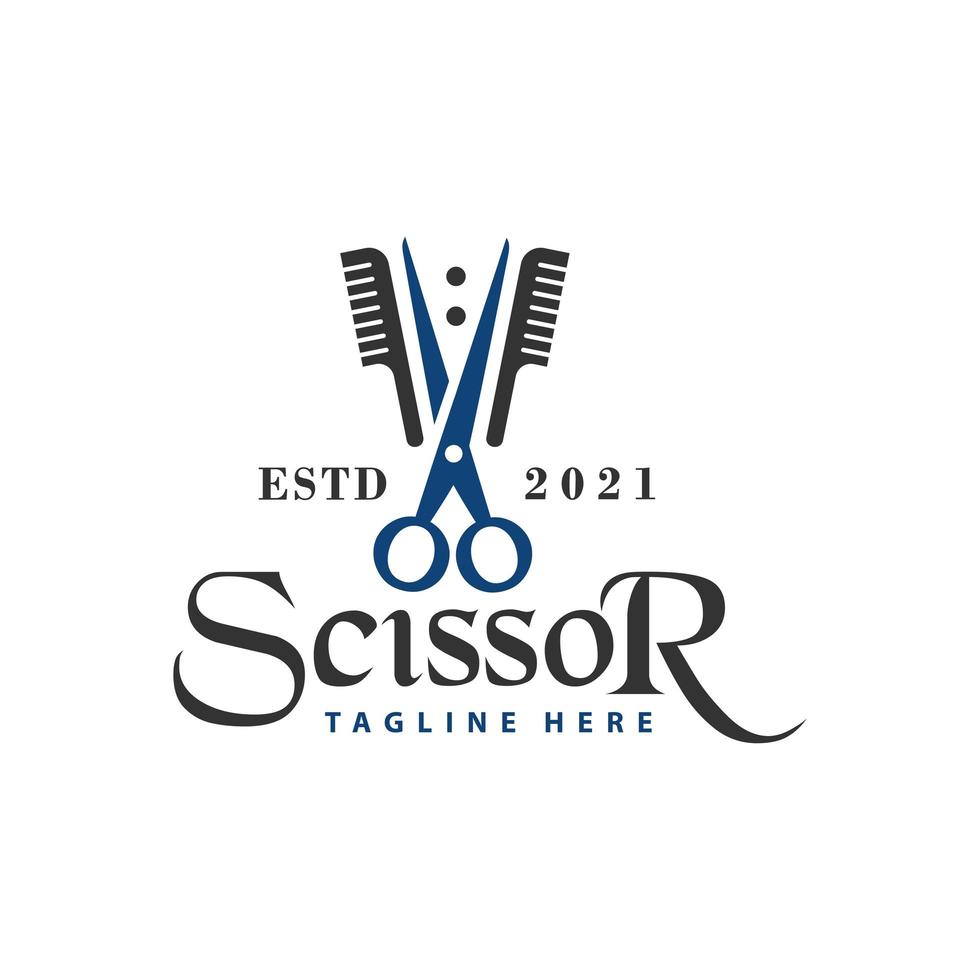 logo di ispirazione vintage del negozio di barbiere vettore