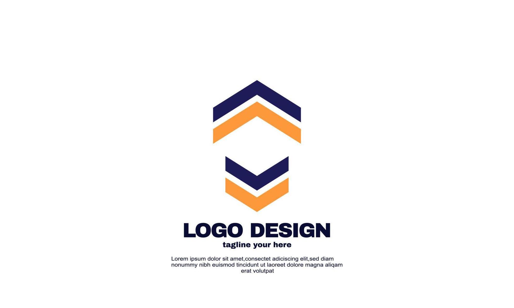 impressionante azienda creativa costruzione business idea semplice design logo elemento brand identity design vector