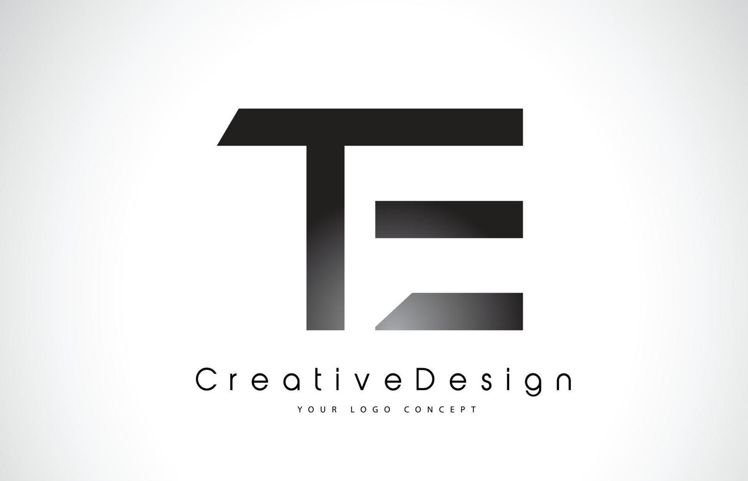 te te lettera logo design. icona creativa lettere moderne logo vettoriale. vettore