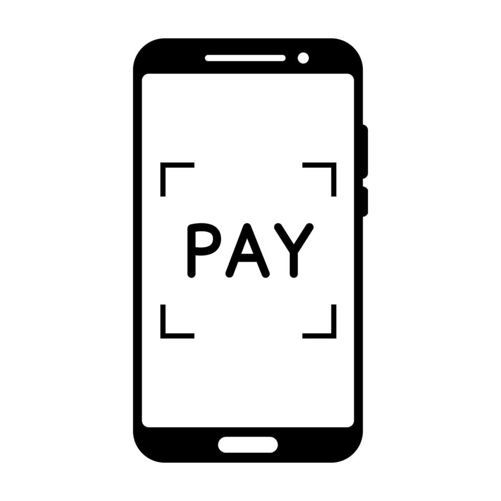 concetto di pagamento. pagamento mobile. pagare con il cellulare. vettore