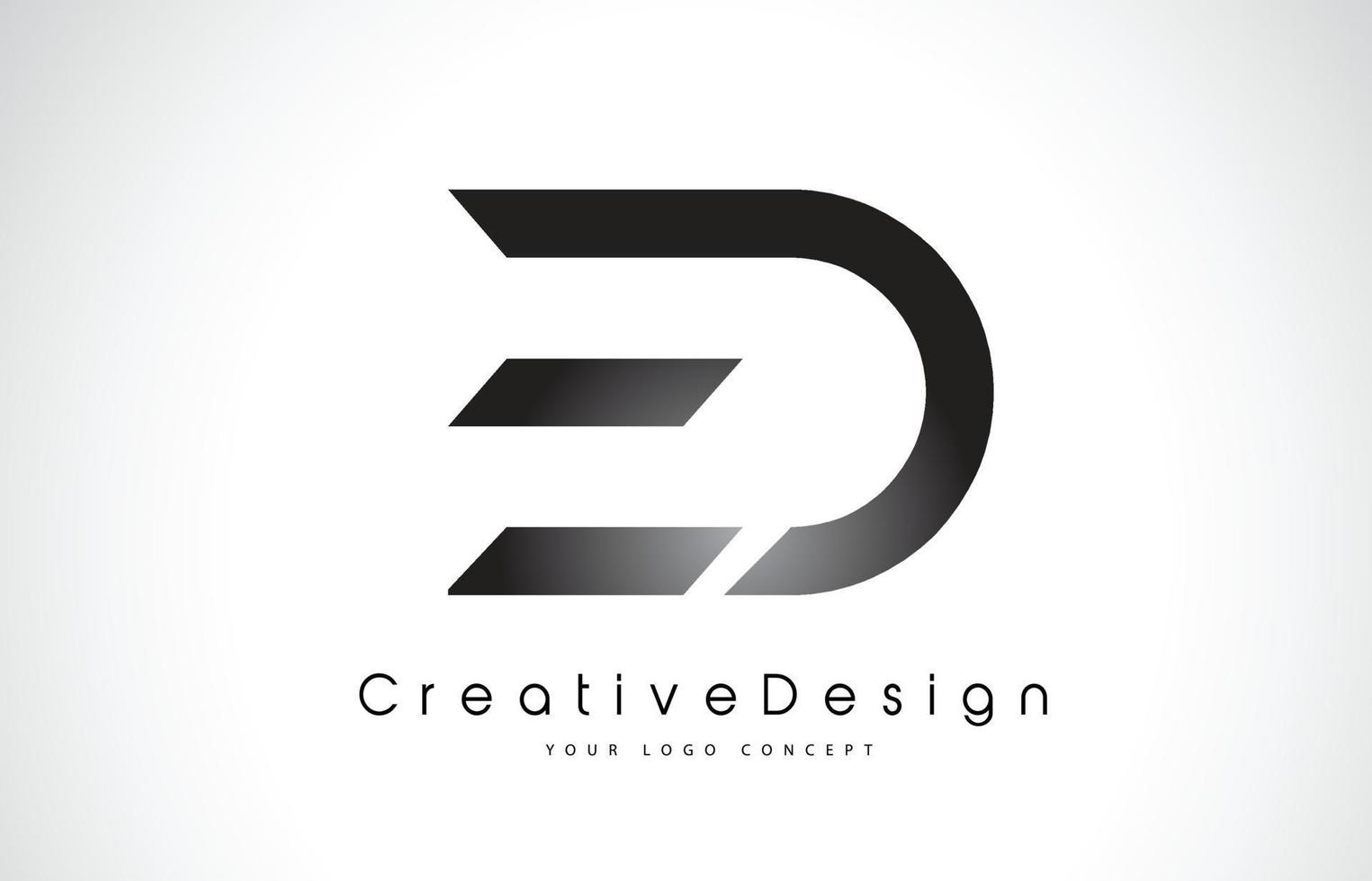 design del logo della lettera ed ed. icona creativa lettere moderne logo vettoriale. vettore