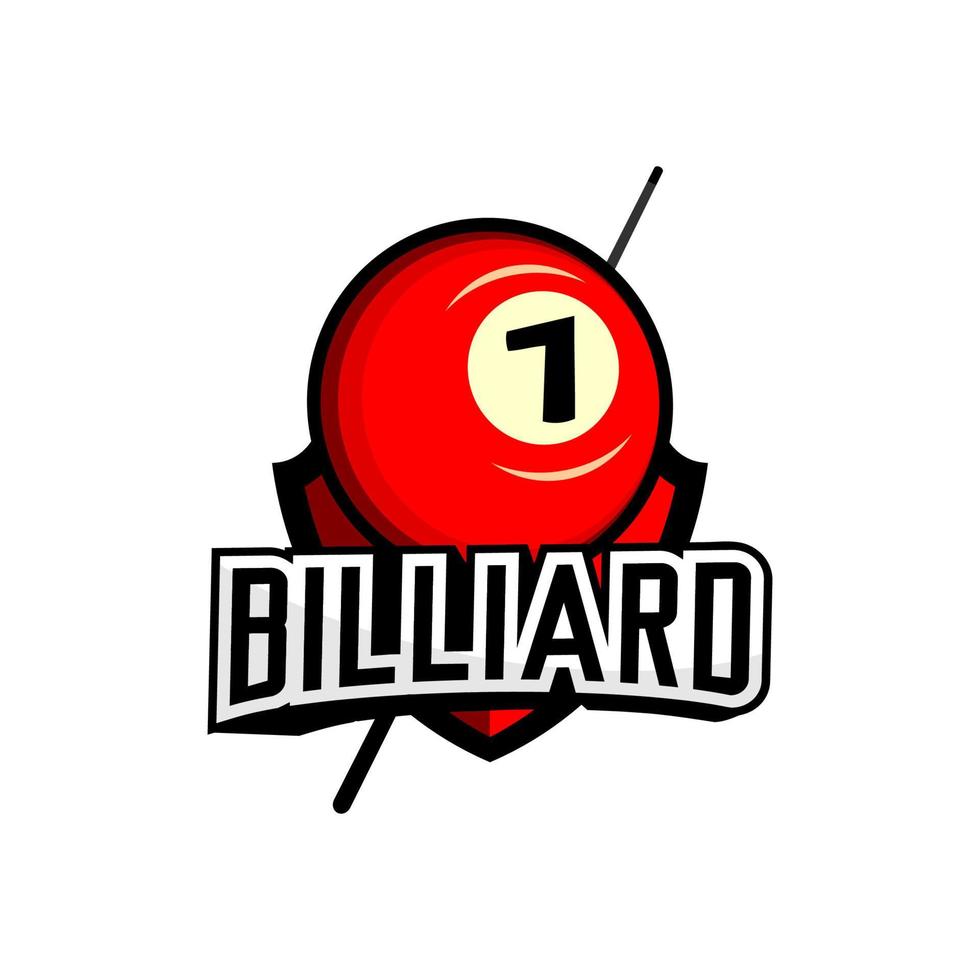 logo biliardo sette vettore