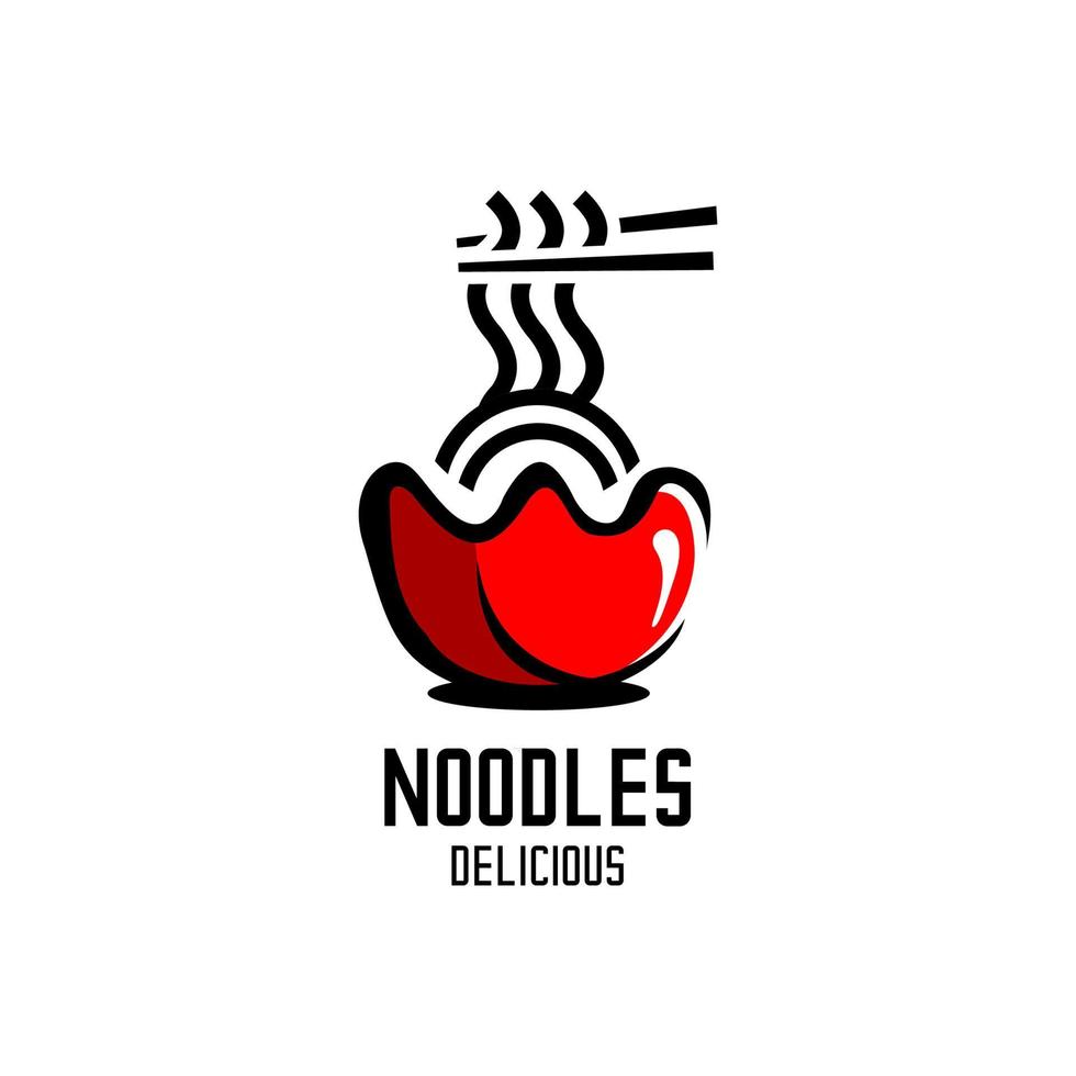 logo ramen di tagliatelle vettore