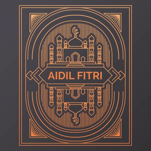 vettore di hari raya aidil fitri