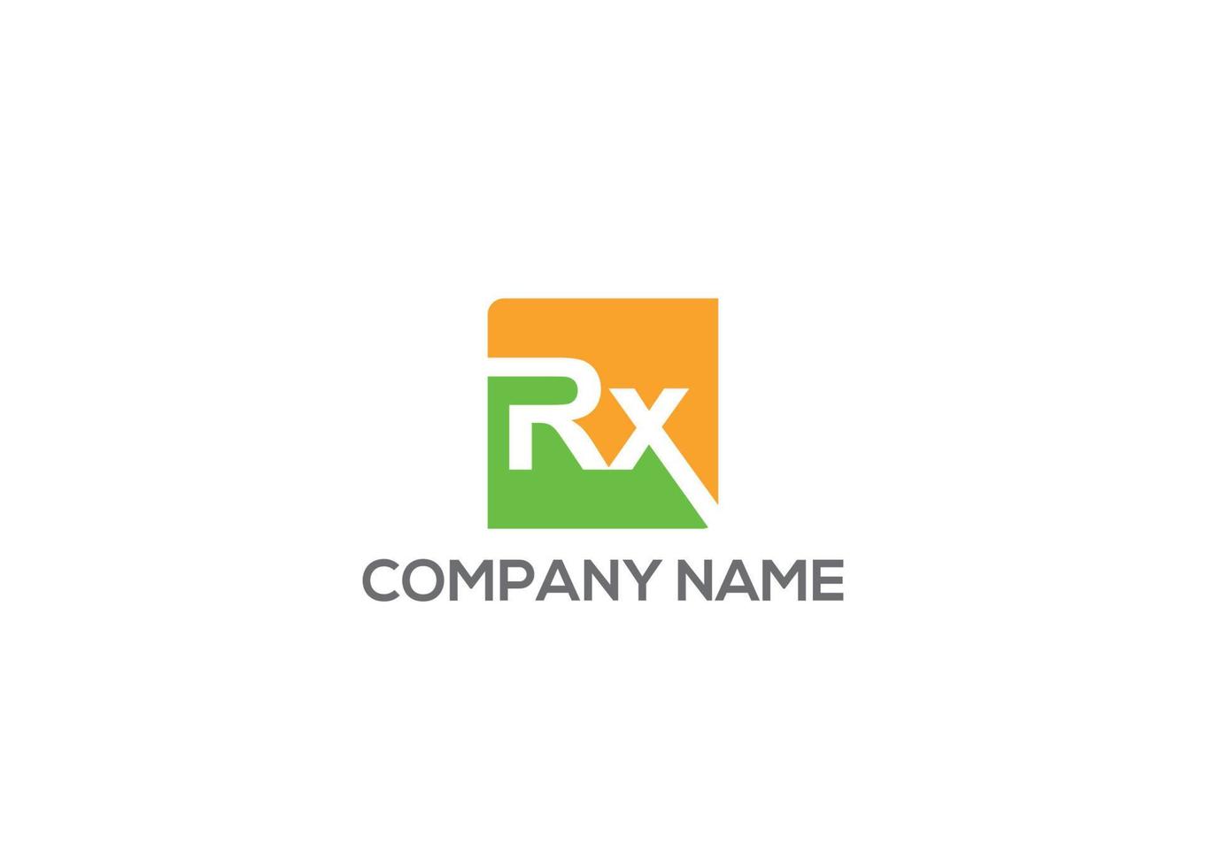 rx logo medico design vettore icona modello illustrazione design
