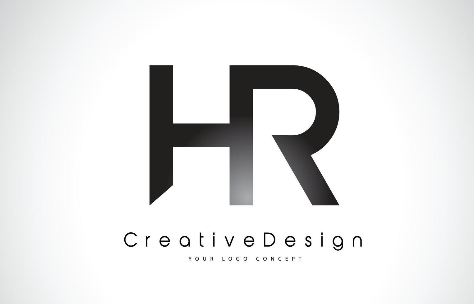 hr hr lettera logo design. icona creativa lettere moderne logo vettoriale. vettore