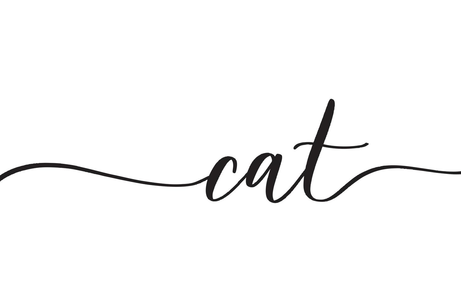 gatto. logo di progettazione di tipografia di iscrizione di concetto. vettore