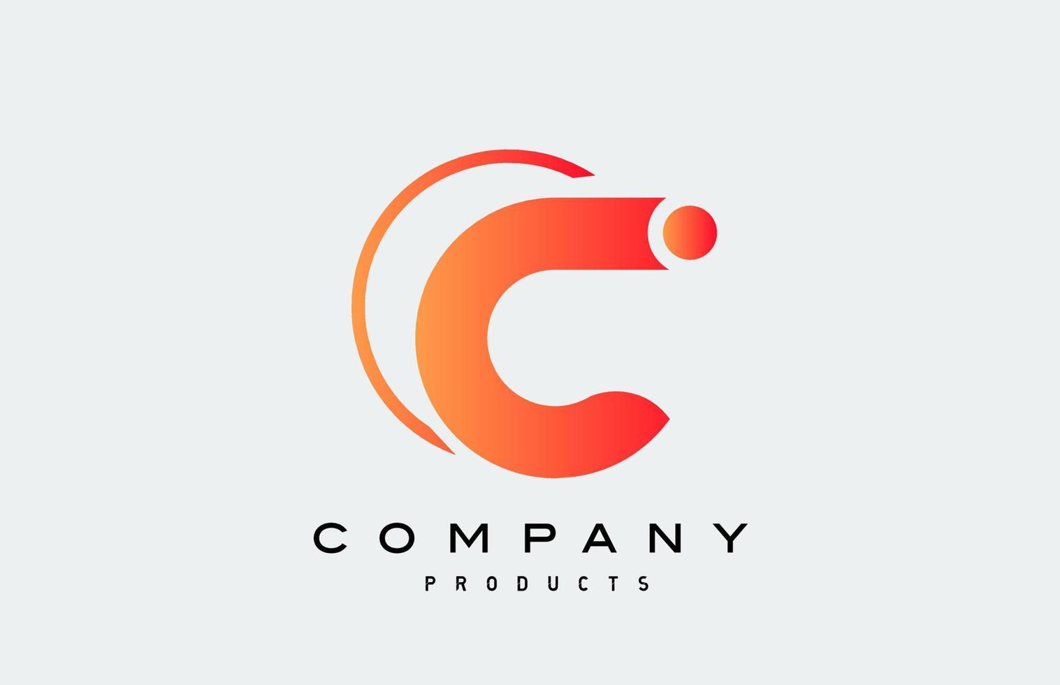 c alfabeto lettera logo icona. design creativo per azienda e business vettore