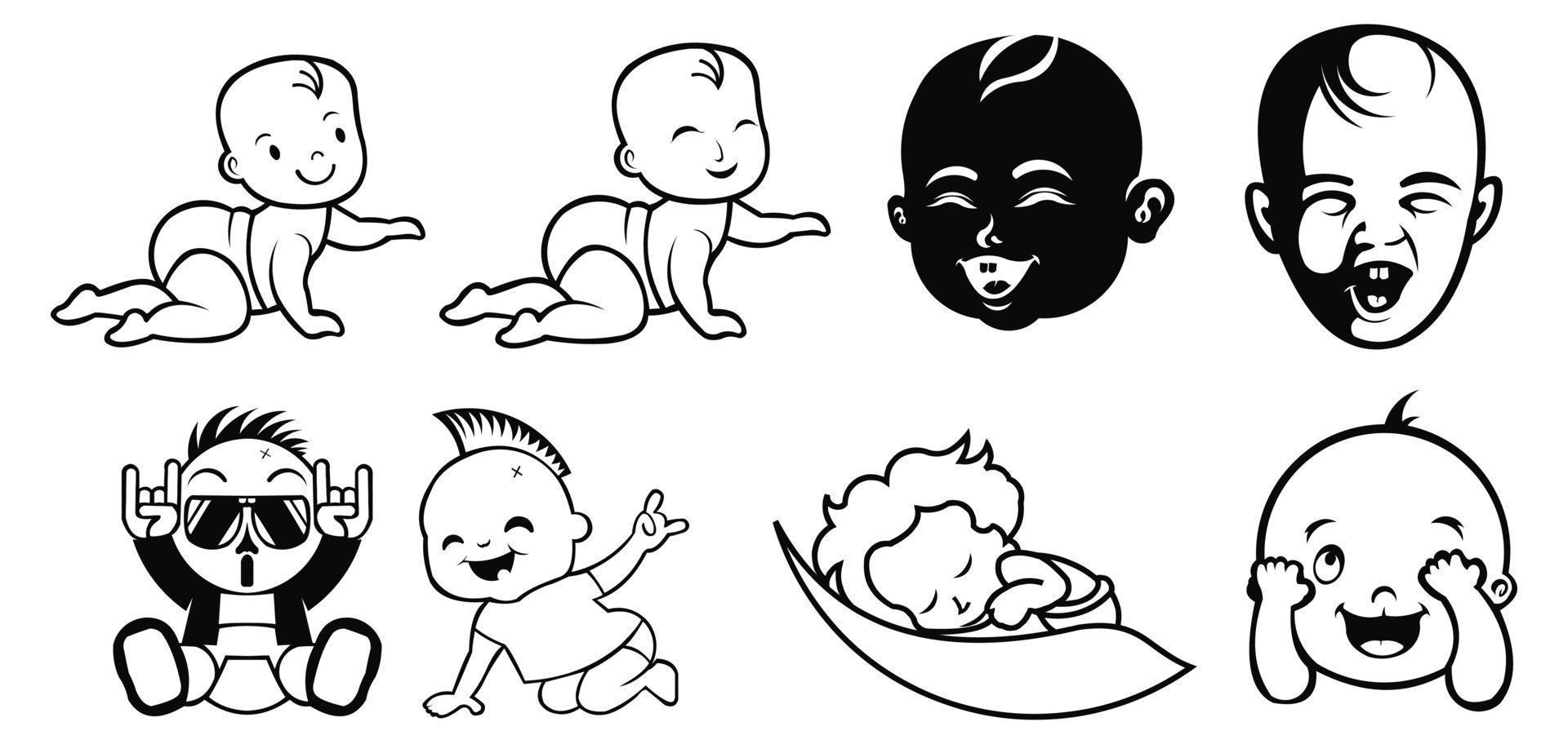 icona di sviluppo della bambina, fasi di crescita del bambino. pietre miliari del bambino dal primo anno all'età adulta vettore