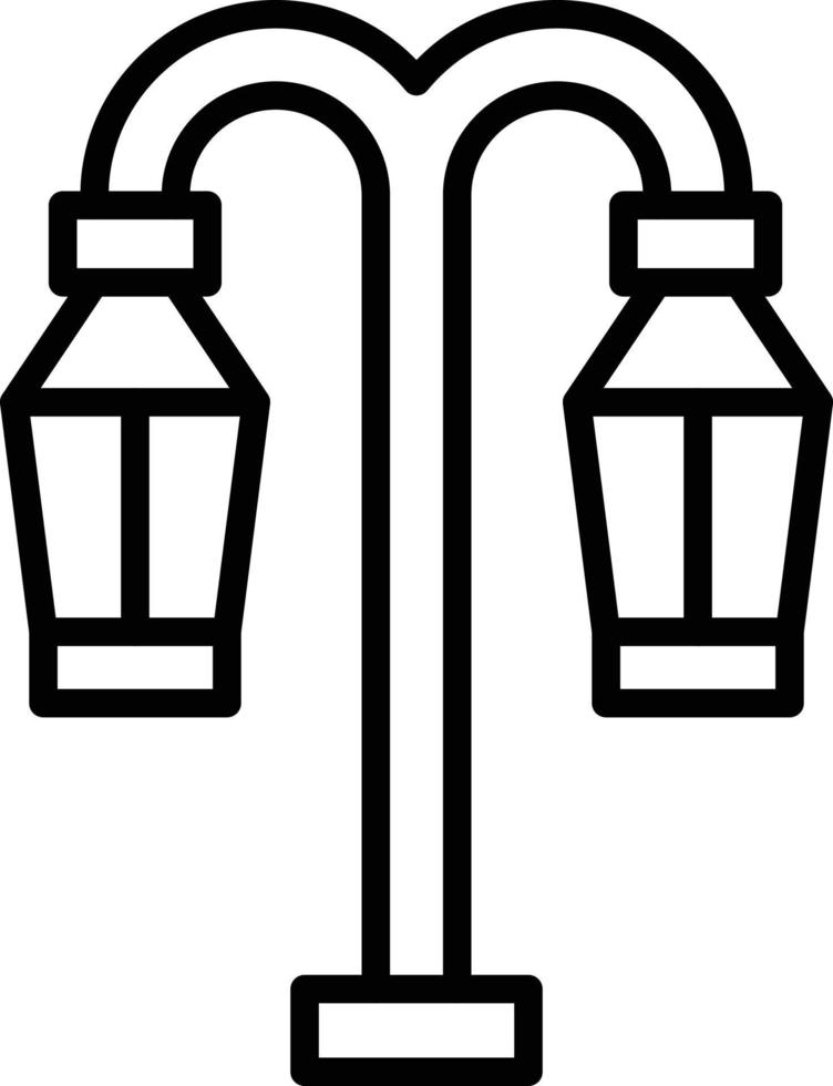 stile icona lampioni vettore