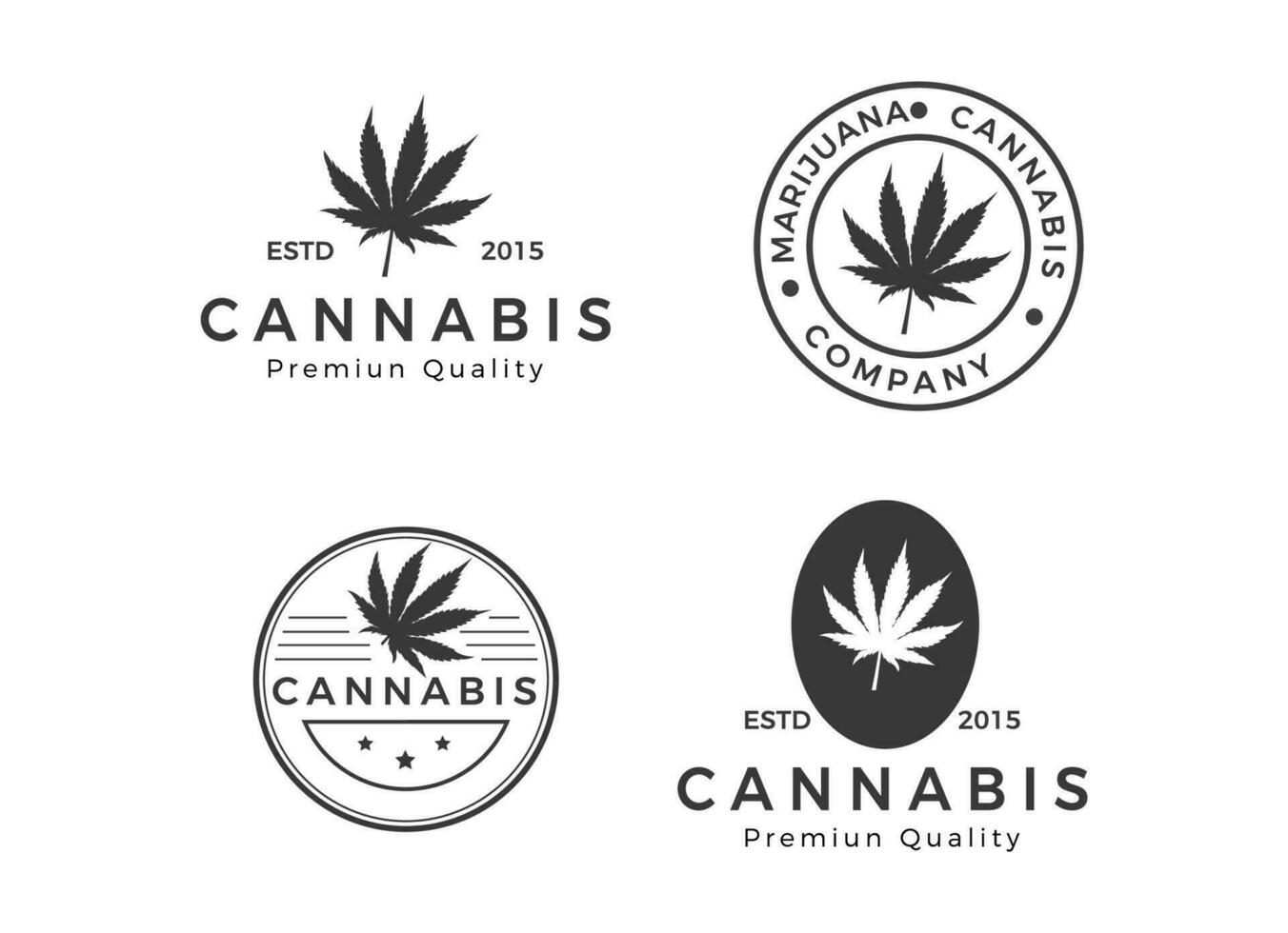 illustrazione vettoriale del logo della marijuana.